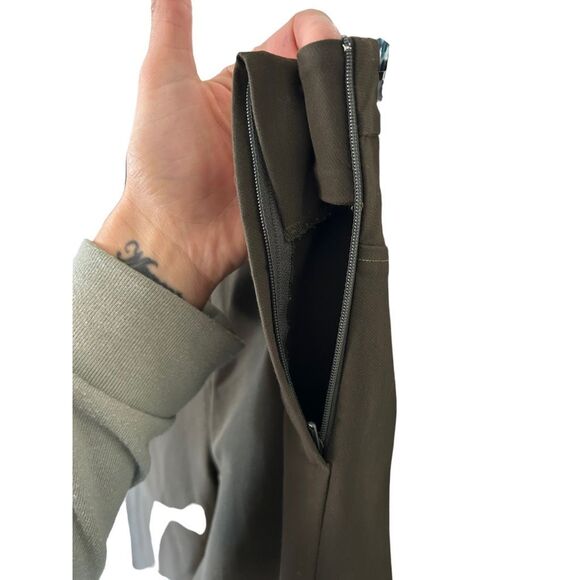 MM. La Fleur Powerstretch High Rise Size Zip Pants Olive Green Size 4 New York - Picture 10 of 14